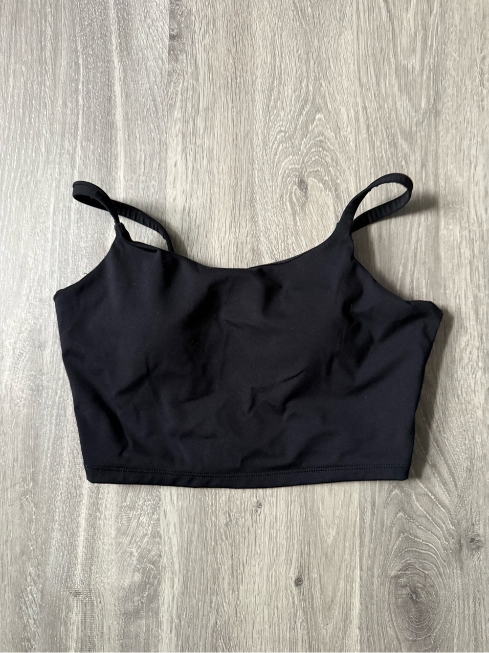 Black Women's Cropped Camisole Tank Top